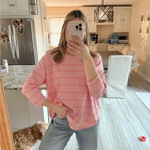 Vineyard Vines Pink Striped Long Sleeve Tee Size Large